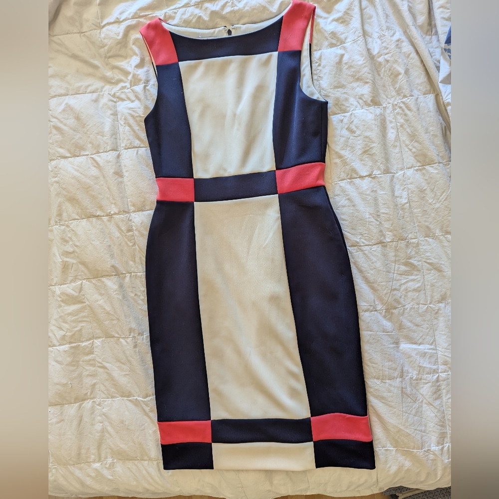 Maggy London Color block Midi Dress
